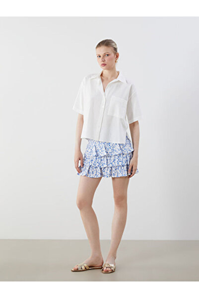 LC Waikiki Textured Linen Look Women's Shirt