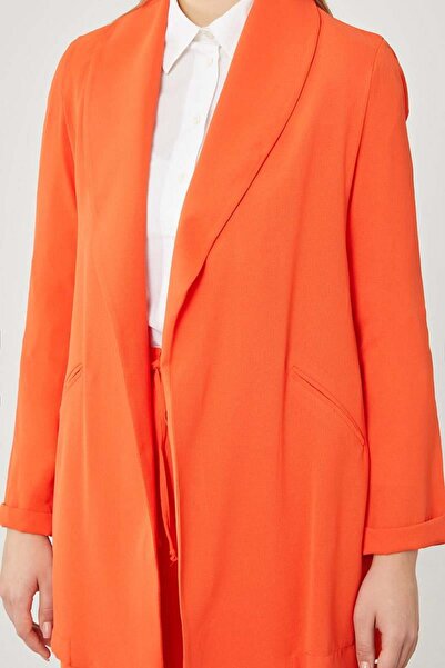 Levidor Σετ μπουφάν και τοπ με πορτοκαλί γιακά σάλι