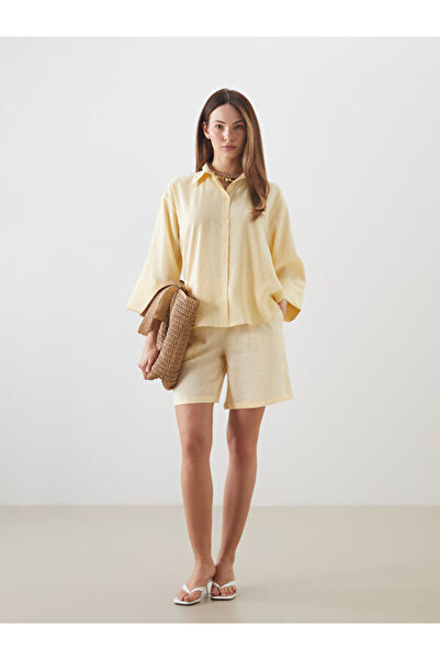 LC Waikiki Modal Mixed Oversize Γυναικείο Πουκάμισο