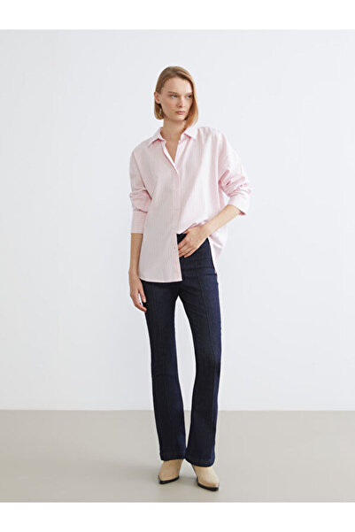 LC Waikiki Cămașă oversize cu dungi pentru femei