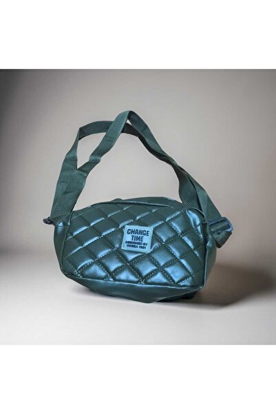 Qulothes Kapitone Kumaş Arma Detaylı Kadın ÇaprazBEL& El Çantası