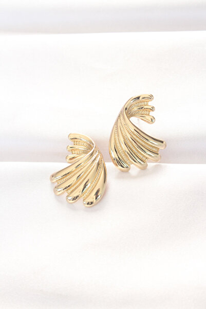 Mustran Brass Gold Color Earrings