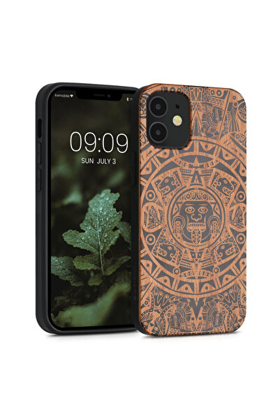 KWmobile Carcasă pentru Apple iPhone 12 Mini, Lemn, Maro, 52733.07,
