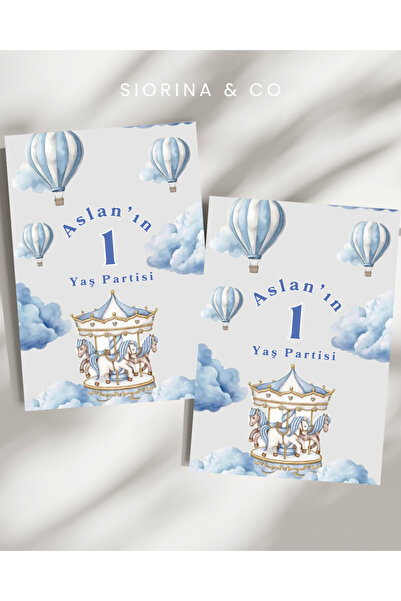 Siorina Co & Event Baby Shower Bebek Doğum Günü Davetiyesi Kart Kişiselleştir...