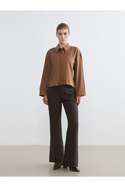 LC Waikiki Oversized Women's Suede Look Shirt