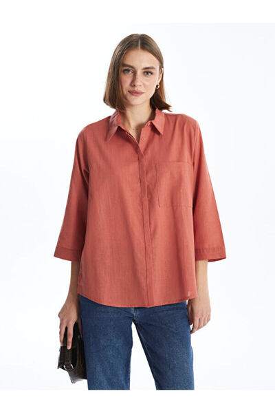 LC Waikiki Права дамска риза с дълъг ръкав