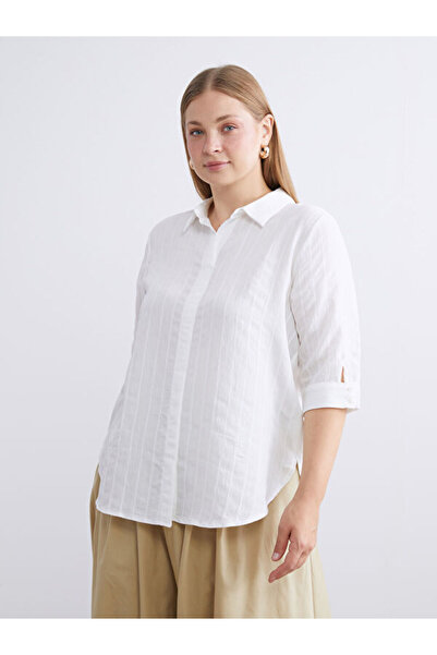 LC Waikiki Striped Oversize Women's Shirt