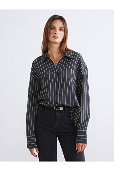 LC Waikiki Striped Poplin Women's Shirt