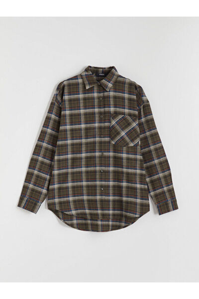 LC Waikiki Plaid Oversize Women's Lumberjack Shirt