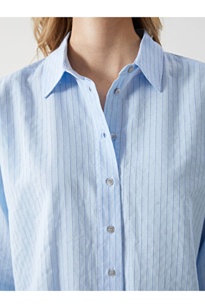 LC Waikiki Cămașă oversize cu dungi pentru femei