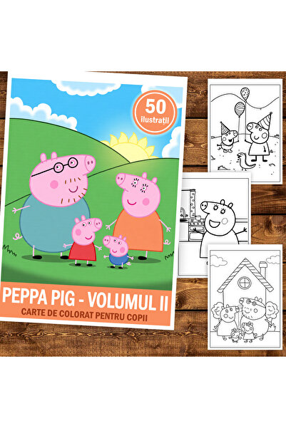 Legendary Gifts Coloring book, 50 illustrations Peppa Pig - Volume II, 106 pages