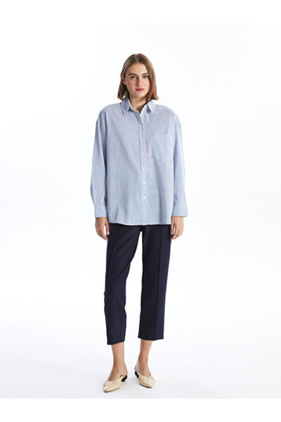 LC Waikiki Cămașă oversize cu dungi pentru femei