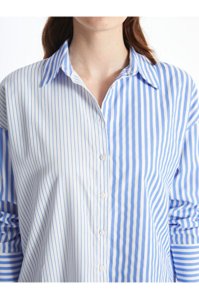 LC Waikiki Striped Oversize Women's Shirt