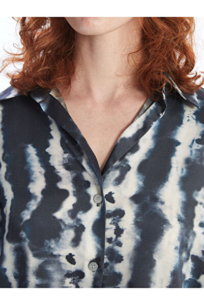 LC Waikiki Жіноча сорочка з візерунком Oversize Saten