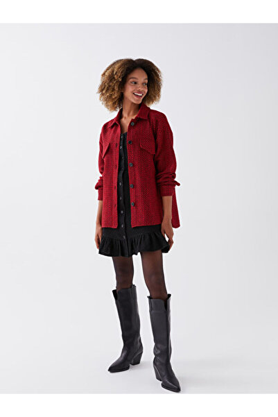 LC Waikiki Права дамска риза с дълъг ръкав със закопчаване отпред