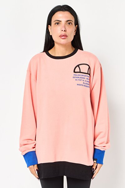 Ellesse Women Sportswear Fit Long Sleeves Outdoor Sweatshirt, Coral