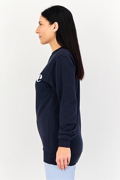Ellesse Women Sportswear Fit Long Sleeve Outdoor Sweatshirt, Navy