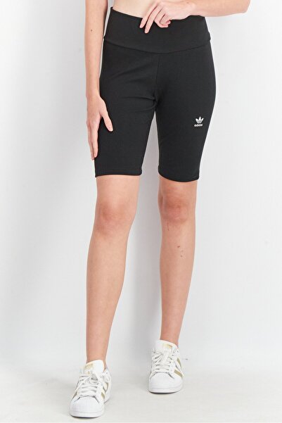 adidas Women Tight Fit Mid Rise Ribbed Training Shorts, Black