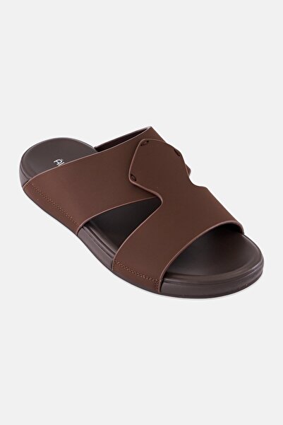 Algspar Men Slip On Arabic Sandals, Brown