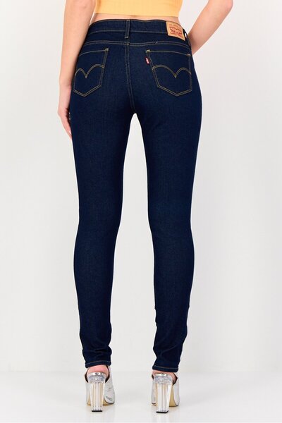 Levi's Women Skinny Fit Solid Stretchable Jeans, Denim Blue