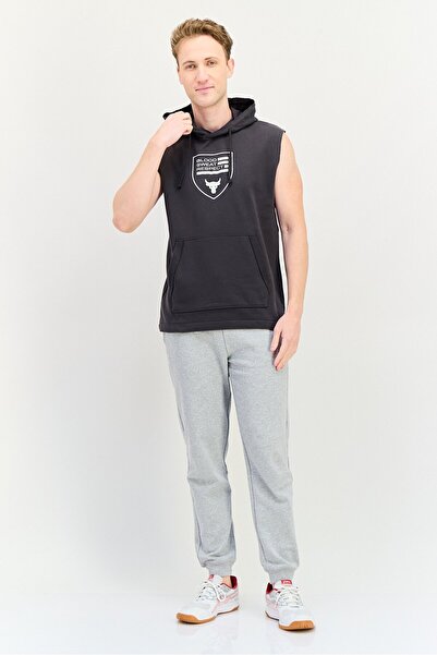 Under Armour Men Sportswear Fit Sleeveless Outdoor Hoodie, Charcoal