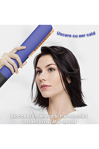 OEM 2 in 1 Hot Air Hair Straightener - 1300W Power, Simultaneous Drying and Straightening, 5 Speeds