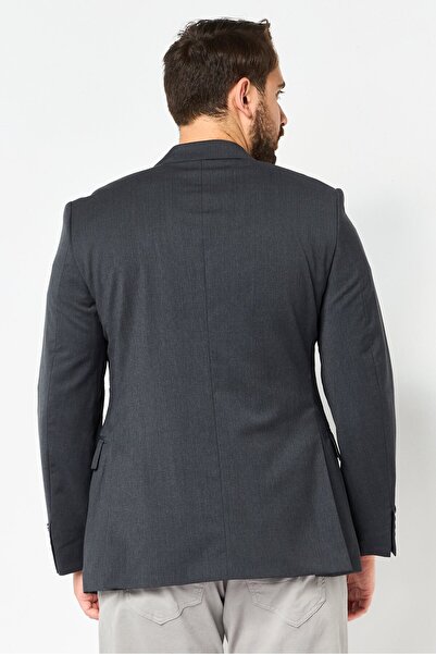 Hackett Men Regular Fit Solid Casual Blazers, Dark Grey