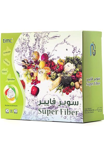 Timo مسحوق بريبيوتيك من الفواكه والخضروات مع سبيرولينا وكورديسيبس، 10 أكياس