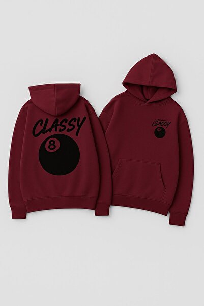classy moda سويت شيرت للجنسين بغطاء رأس قصة فضفاضة مطبوع – هودي 8 توب