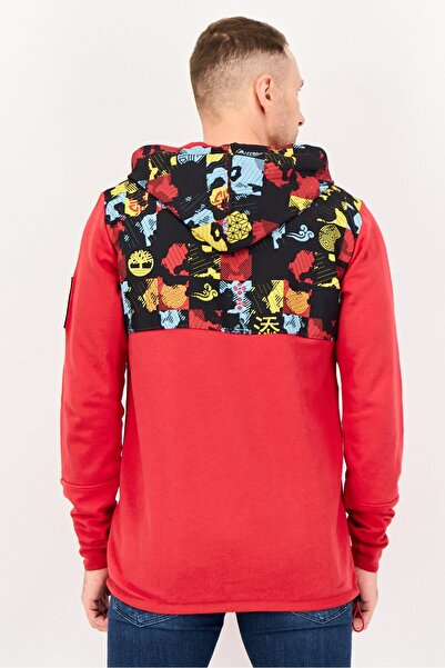 Timberland Men Graphic Print Long Sleeve Hoodie, Multicolor