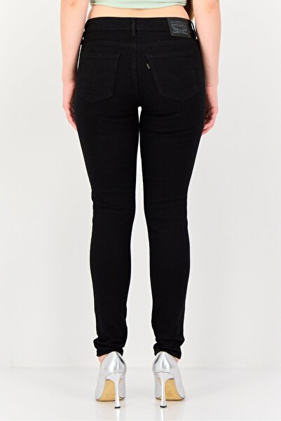 Levi's Women 711 Skinny Fit Solid Stretchable Denim Jeans, Black