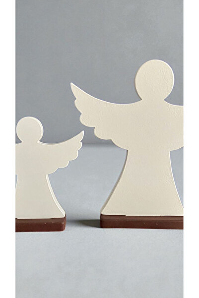 MİESSA Ξύλινο στολίδι Χριστουγέννων 2 τεμάχια στολίδι αγγέλου, χριστουγεννιάτικο στολίδι για επιτραπέζια διακόσμηση, δώρο αγγέλου με φτερά