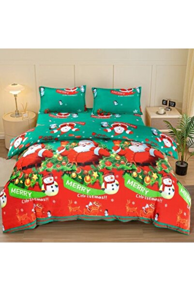 CumparaMisim Double bed linen, Super Fluffy COCOLINO, with Elastic, 4 pieces, Santa Claus