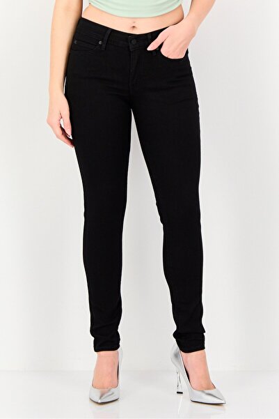 Levi's Women 711 Skinny Fit Solid Stretchable Denim Jeans, Black