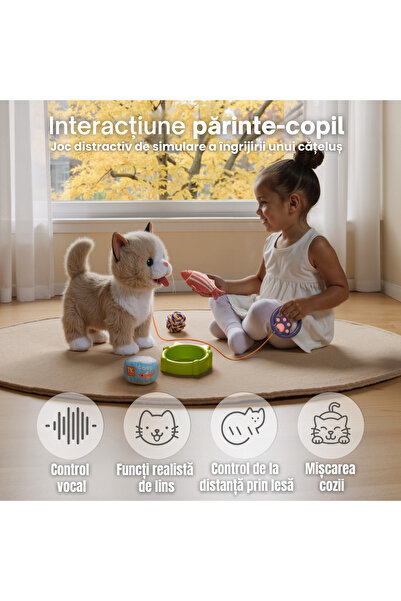 tumama Interactive Kitten Toy - Walks, Meows, Licks and Moves Head and Tail, Multiple Accessories