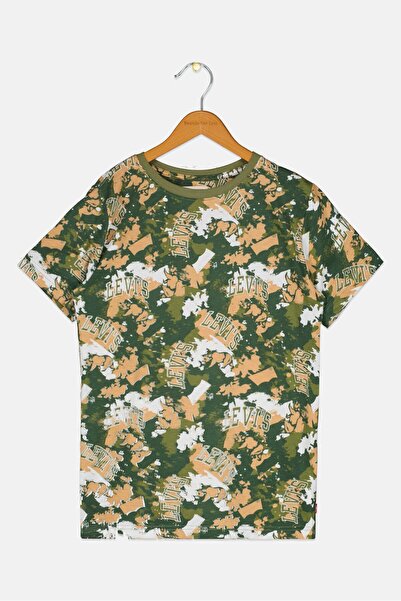 Levi's Kids Boy Camouflage Short Sleeve T-Shirt, Multicolor