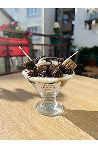 CeyShe Çikolatalı Tatlı Özel Tasarımlı Soyawax Mum