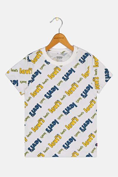 Levi's Kids Boy Crew Neck Short Sleeves Allover Print T-shirts, Multicolor