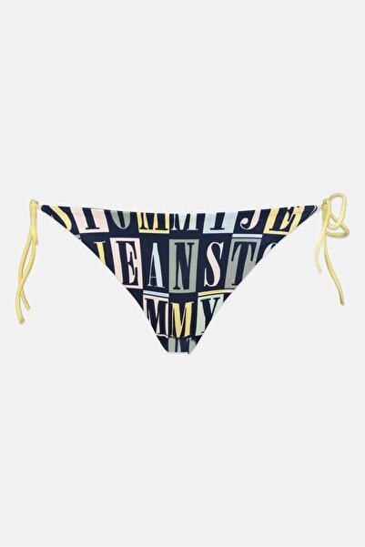 Tommy Hilfiger Women High Leg Allover Print Bikini Bottom, Multicolor