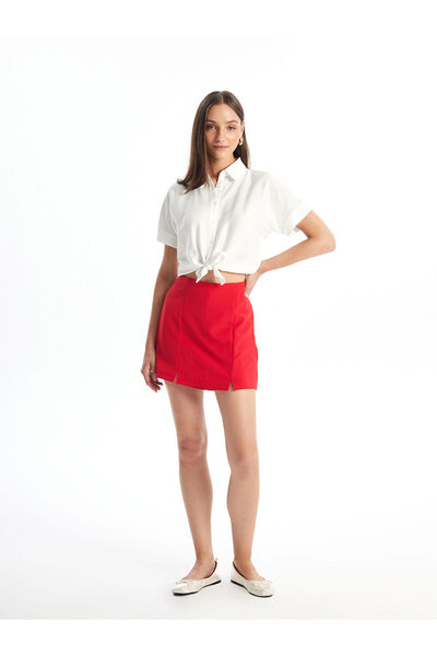 LC Waikiki Zippered Women's Skirt with Shorts