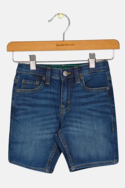 Levi's Kids Boy Washed Denim Shorts, Blue