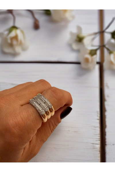 Bo Takı ve Aksesuar خاتم قابل للتعديل من ماركة زيركون ستون