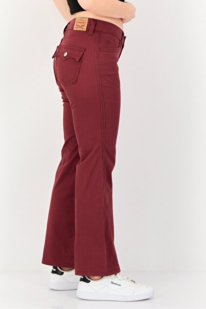 Levi's Women Bootcut Fit Solid Stretchable Denim, Maroon