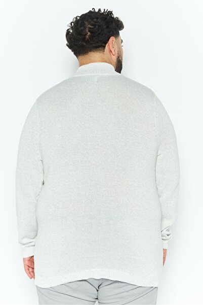 Asos Design Men Round Neck Textured Half Zipper Sweatshirt, Grey