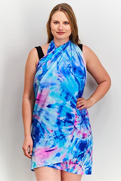 Coco Reef سارونج توباز نسائي قابل للتحويل كبير الحجم، أزرق