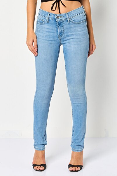 Levi's Women Skinny Fit Washed Stretchable Jeans, Light Blue