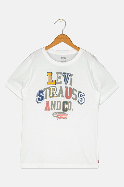 Levi's Kids Boy Short Sleeve Graphic Print T-Shirt, White