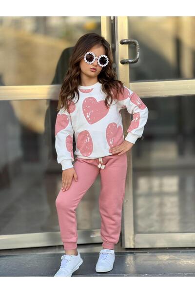 mandalinsbaby Heart Girl's Tracksuit Set