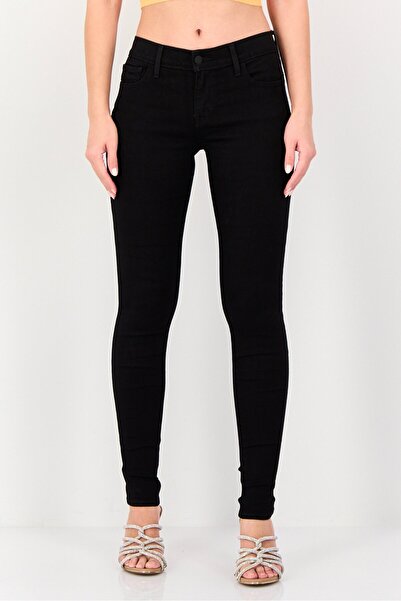 Levi's Women Super Skinny Fit Plain Stretchable Jeans, Black