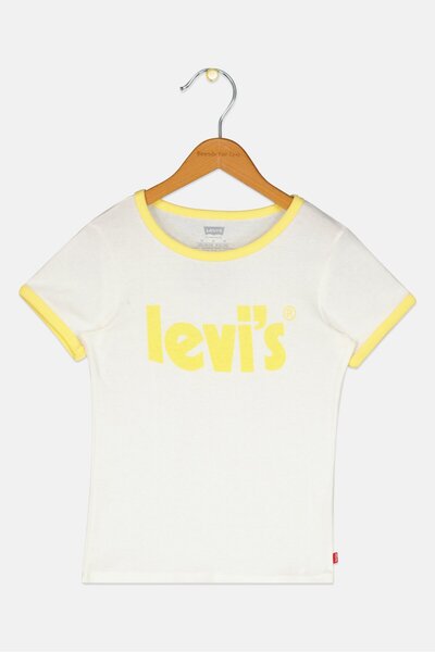 Levi's Kids Girl Short Sleeve Brand Logo T-Shirt, White